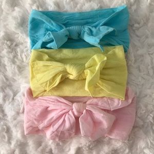 Three baby bling bows